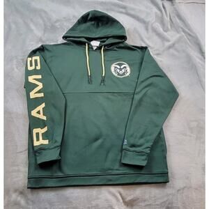 Colorado State Rams Hoodie Green mens large Sweatshirt embroidered logo Champion